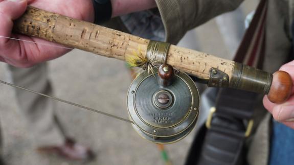 Great British Life: One of Ogden's rods dating from the 1870's, with antique reel to match, as used by Richard on the day Great British Life: One of Ogden's rods dating from the 1870's, with antique reel to match, as used by Richard on the day