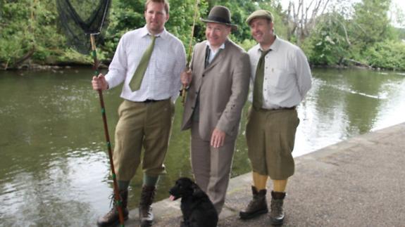 Great British Life: Jan Hobot, Richard Ward and Warren Slaney pose for celebratory photos after the catch Great British Life: Jan Hobot, Richard Ward and Warren Slaney pose for celebratory photos after the catch