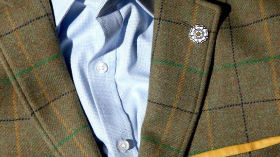 Great British Life: The white rose of Yorkshire is incorporated in the new Great Yorkshire Tweed jacket Great British Life: The white rose of Yorkshire is incorporated in the new Great Yorkshire Tweed jacket