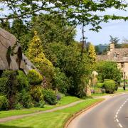 Thatched Cotswold cottages in Chipping Campden, The Cotswolds, Gloucestershire, UK