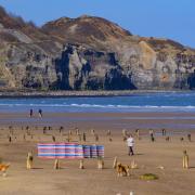 The beach at Sandsend is perfect for cricket, sandcastles and summer splodging