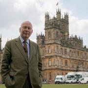 Downton Abbey creator and screenwriter Julian Fellowes on the set of Downton Abbey: A New Era
