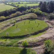 The first modern archaeological surveys of Castilly Henge near Bodmin have been carried out