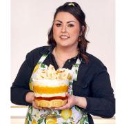 The Jubilee Pudding: 70 Years in the Baking winner Jemma Melvin with her Lemon Swiss Roll & Amaretti Trifle