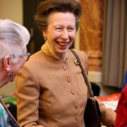 Anne, the Princess Royal, enjoys meeting WI members, at Cheltenham Town Hall.
