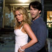 Stephen Moyer and wife Anna Paquin as Sookie and Bill in HBO's True Blood