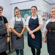 Charlotte, second right, with her fellow contestants on Great British Menu,  Nat Tallents, Olivia Barry and Elly Wentworth.
