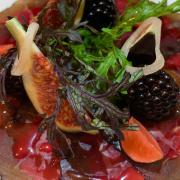 The home cured beef bresaola with baby rum-soaked figs and orange was a wonderful combination of tastes and textures.