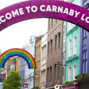 The new rainbow installation in Carnaby Street