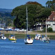 Crown & Anchor pub overlooking the Chichester harbour in West Sussex