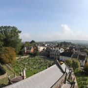 Fantastic views from the roof of the bell tower of Ottery St Mary parish church. Photo: Simon Horn