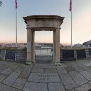 The Mayflower Steps commemorate the departure of the Mayflower from Plymouth. Photo: Mayflower 400