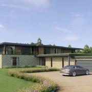 Illustration of a new home at the site in Ullenwood
