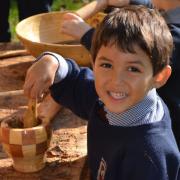 Children from Northbourne Park School make mud pies