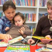 Mother and child at Maidstone Library