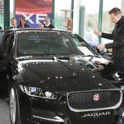 The New Jaguar XE 2ltr R-Sport with some admirers