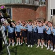 Sutton Valence pupils awestruck by the sun