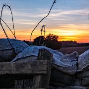 Over the top. . . the recreated World War I trenches just outside Ipswich provide a highly realistic setting for film and TV drama. Image: Tim Curtis