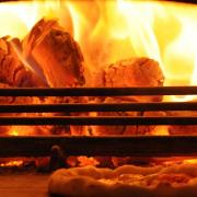 A pizza nestles in the wood-fired oven at Eric's Pizza at Drove Orchards, near Hunstanton  Picture: Chris Bishop