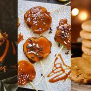 The Boho Baker's Bonfire Night Recipes - Bonfire bundt cake, Caramel apple pops, Sticky ginger cookies