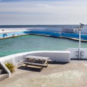 The historic Jubilee Pool Lido Penzance Cornwall England UK