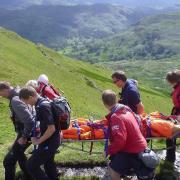 The Langdale Mountain Rescue Team in action