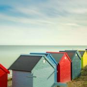 Lovely Blue skies and colourful beach huts at Overstrand, North Norfolk this morning (photo: JP Appleton)