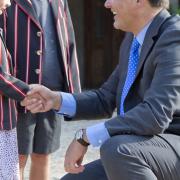 Richard Stevenson welcomes new pupils to Castle Court