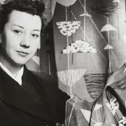 Lucienne Day in New York with Calyx (1951), 1952 (Copyright the Robin & Lucienne Day Foundation, photographer: Studio Briggs)