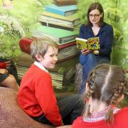 the woodland library at Lydeard St Lawrence Primary School