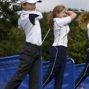 Pupils practice their swing at Culford School