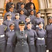 Brentwood School RAF Cadets with Carol Vorderman