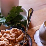 Apple and blackberry crumble