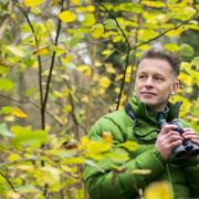 Portrait of naturalist, nature photographer, television presenter and author Chris Packham.((Date Taken:(01/12/2014((Location: (The New Forest((Commissioned by:  
Gerry Granshaw
David Foster Management
Direct: 0180 386 2786
Main: 0126 477