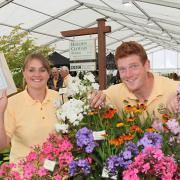 A Large Gold Medal for Kate Lawson and BBC Young Gardener of the Year, John Foley, of Holden Clough Nurery, Near Clitheroe.