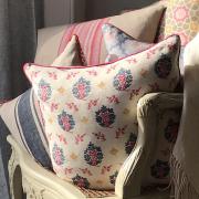 A display of Susanna's cushion designs