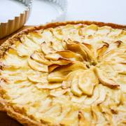 Apple and frangipane tart. Photo: Claire Sutton Photography