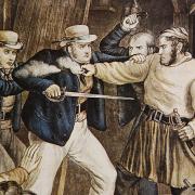 A fight between Revenue men and smugglers from the book, Devon Smugglers by Robert Hesketh.