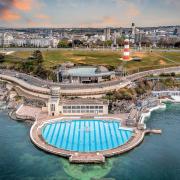 Plymouth Hoe with Tinside Lido and Smeaton’s Tower