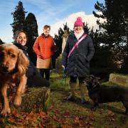 CNL's Nicole Daw with dog Brock has worked with, among others, Angela Farr (orange jacket) and Jemma Bart (pink hat), and dog Boris to create routes suitable for people of various abilities. ©Russell Sach
