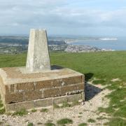 View from the trig point on Shanklin Down beyond point 6