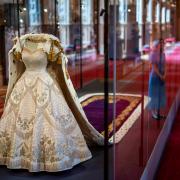 The Queen's Coronation dress on display