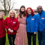 SuRie, Cheryl Baker, presenter Natasha Raskin Sharp, Carrie Grant, and Andy Abraham, who will be paired up and compete against each other on a Eurovision-themed episode of Bargain Hunt.
