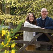 Garden designers Laura and Joe Carey from Holt, who have created a garden for the charity Talitha, for the Chelsea Flower Show.