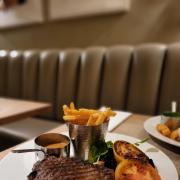 Perfectly cooked steak and chips