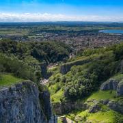 An aerial view of Cheddar Gorge and the surrounding area. Photo: Getty/Jez James