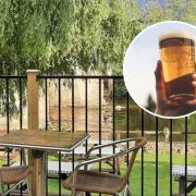 The Bull Inn located at Ripon in North Yorkshire offers a scenic view from its beer garden