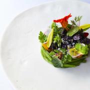 This Garden Salad dish created by Chris Eden demonstrates his love of using garden and foraged produce. Photo: Gidleigh Park