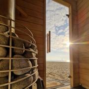 The view from the Sauna Box on Sea Palling beach. Photo: Tom Sutton