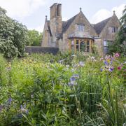 The manor house is an important backdrop to the garden.